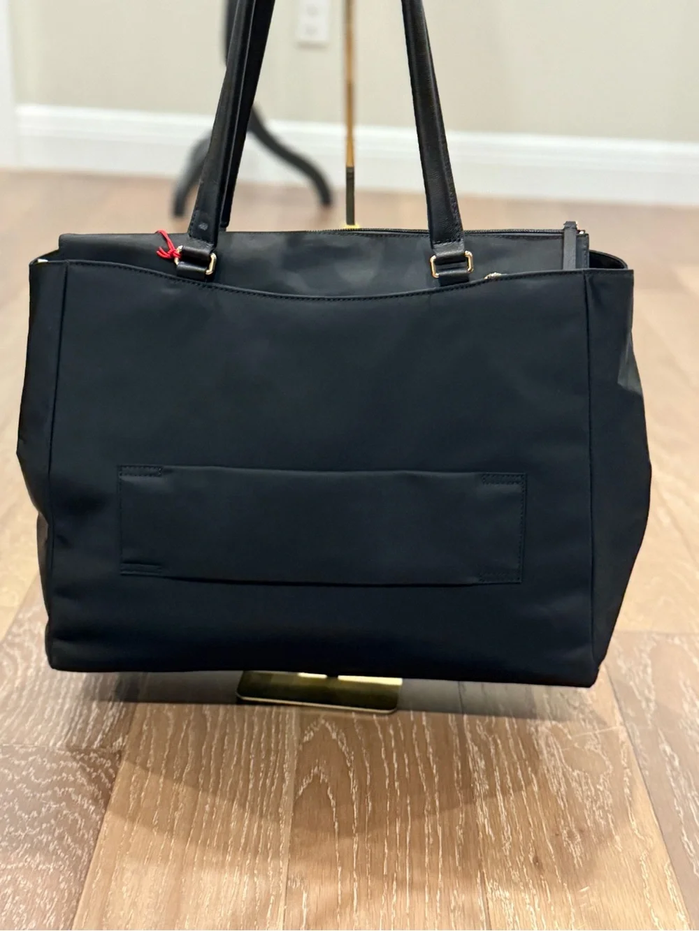 Tumi Valetta Large Black Tote with Gold-Trim Tag Fits 15” Labtop Travel